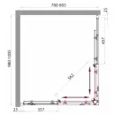 Душевой уголок BelBagno Sela 100x80 см прозрачное стекло SELA-AH-2-100/80-C-Cr
