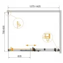 Душевой уголок 140x80 см Cezares STYLUS-SOFT-AH-1-140/80-C-Cr прозрачное
