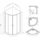 Душевой уголок с поддоном 90x90 см Am.Pm X-Joy W88E-205-090BT64 прозрачное