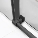 Душевой уголок Vincea Slim Soft VSR-1SS8013CLGM 130x80 см, профиль вороненая сталь, стекло прозрачное