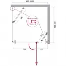 Душевой уголок 100x80 см BelBagno Kraft KRAFT-AH-12-100/80-C-Cr-R прозрачное