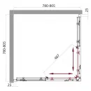 Душевой уголок BelBagno Sela 80x80 см прозрачное стекло SELA-A-2-80-C-Cr