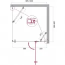Душевой уголок 100x90 см BelBagno Kraft KRAFT-AH-12-100/90-C-Cr-R прозрачное