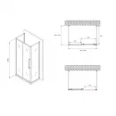 Душевой уголок 100x100 см Abber Schwarzer Diamant AG30100BMH-S100BM-S100BM матовое