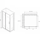 Душевой уголок 110x70 см Abber Sonnenstrand AG04110BS-S70B прозрачное