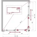 Душевой уголок BelBagno Uno UNO-195-AH-2-100/80-CH-CR 100x80 см, профиль хром, стекло шиншилла