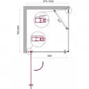 Душевой уголок 100x80 см BelBagno Etna ETNA-AH-1-100/80-C-Cr прозрачное