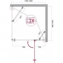 Душевой уголок 120x100 см BelBagno Kraft KRAFT-AH-12-120/100-C-Cr-R прозрачное