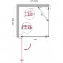 Душевой уголок 100x90 см BelBagno Etna ETNA-AH-1-100/90-C-Cr прозрачное