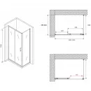 Душевой уголок 100x60 см Abber Schwarzer Diamant AG30100B-S60B прозрачное