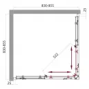 Душевой уголок BelBagno Sela 85x85 см текстурное стекло SELA-A-2-85-Ch-Cr