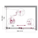 Душевой уголок 100x80 см BelBagno ACQUA-AH-1-100/80-C-Cr прозрачное