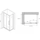 Душевой уголок 130x70 см Abber Schwarzer Diamant AG30130H-S70 прозрачное