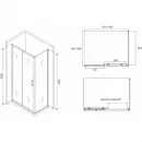 Душевой уголок 160x100 см Abber Schwarzer Diamant AG30160B-S100B прозрачное