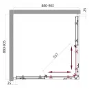 Душевой уголок BelBagno Sela 90x90 см прозрачное стекло SELA-A-2-90-C-Cr