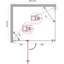 Душевой уголок 100x90 см BelBagno Etna ETNA-AH-12-100/90-C-Cr прозрачное