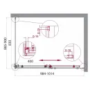 Душевой уголок 100x90 см BelBagno ACQUA-AH-1-100/90-C-Cr прозрачное