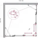 Душевой уголок BelBagno Luce LUCE-A-22-90+25-C-Cr 115x115 см, профиль хром, стекло прозрачное