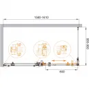 Душевой уголок Cezares Stylus STYLUS-O-M-AH-1-160/90-C-Cr 160x90 см, профиль хром, стекло прозрачное