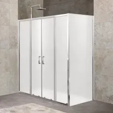 Душевой уголок 150-180x80 см BelBagno UNIQUE-AH-21-150/180-80-M-Cr матовое