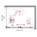 Душевой уголок 120x100 см BelBagno ACQUA-AH-1-120/100-C-Cr прозрачное