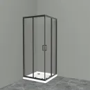 Душевой уголок 100x100 см BelBagno UNO-195-A-2-100-C-NERO прозрачное