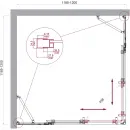 Душевой уголок BelBagno Luce LUCE-A-22-90+30-C-Cr 120x120 см, профиль хром, стекло прозрачное
