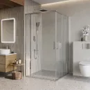 Душевой уголок BelBagno Luce LUCE-A-22-90+30-C-Cr 120x120 см, профиль хром, стекло прозрачное
