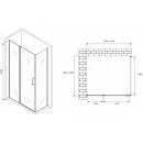 Душевой уголок 110x100 см Abber Sonnenstrand AG04110MS-S100M матовое