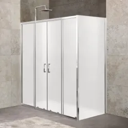 Душевой уголок 150-180x90 см BelBagno UNIQUE-AH-21-150/180-90-M-Cr матовое