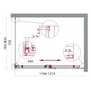 Душевой уголок 120x80 см BelBagno ACQUA-AH-1-120/80-C-Cr прозрачное