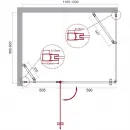 Душевой уголок 120x90 см BelBagno Etna ETNA-AH-12-120/90-C-Cr прозрачное