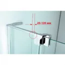 Душевой уголок 100-110x70-80 см Cezares SLIDER-AH-2-70/80-100/110-C-Cr прозрачное