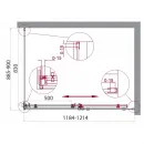 Душевой уголок 120x90 см BelBagno ACQUA-AH-1-120/90-C-Cr прозрачное