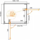 Душевой уголок 100-110x70-80 см Cezares SLIDER-AH-2-70/80-100/110-C-NERO прозрачное