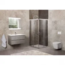 Душевой уголок 75-90x75-90 см BelBagno UNIQUE-A-2-75/90-P-Cr текстурное стекло