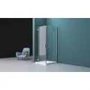 Душевой уголок 100x80 см BelBagno Kraft KRAFT-AH-22-100/80-C-Cr-R прозрачное