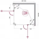 Душевой уголок 100x80 см BelBagno Kraft KRAFT-AH-22-100/80-C-Cr-R прозрачное
