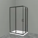 Душевой уголок 100x80 см BelBagno UNO-195-AH-2-100/80-C-NERO прозрачное