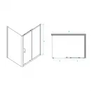Душевой уголок 100x120 см RGW PA-74 (PA-14+Z-050-2) Passage 410874102-11 прозрачное