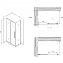 Душевой уголок 100x60 см Abber Schwarzer Diamant AG30100BH-S60B прозрачное