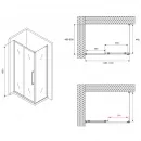 Душевой уголок 130x50 см Abber Schwarzer Diamant AG30130BH-S50B прозрачное