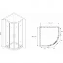 Душевой уголок 100x100 см Abber Schwarzer Diamant AG01100M матовое