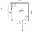 Душевой уголок 100x90 см BelBagno Kraft KRAFT-AH-22-100/90-C-Cr-R прозрачное