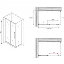Душевой уголок 130x60 см Abber Schwarzer Diamant AG30130BH-S60B прозрачное