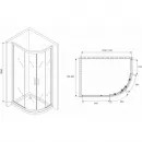 Душевой уголок 110x80 см Abber Schwarzer Diamant AG01118 прозрачное