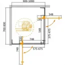 Душевой уголок 90-100x70-80 см Cezares SLIDER-AH-2-70/80-90/100-C-Cr прозрачное