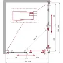 Душевой уголок 120x90 см BelBagno UNO-195-AH-2-120/90-C-NERO прозрачное