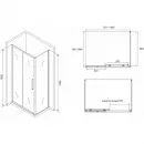 Душевой уголок 140x100 см Abber Schwarzer Diamant AG30140BH-S100B прозрачное