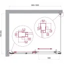 Душевой уголок BelBagno Luce LUCE-AH-1-100/80-C-Cr 100x80 см, профиль хром, стекло прозрачное